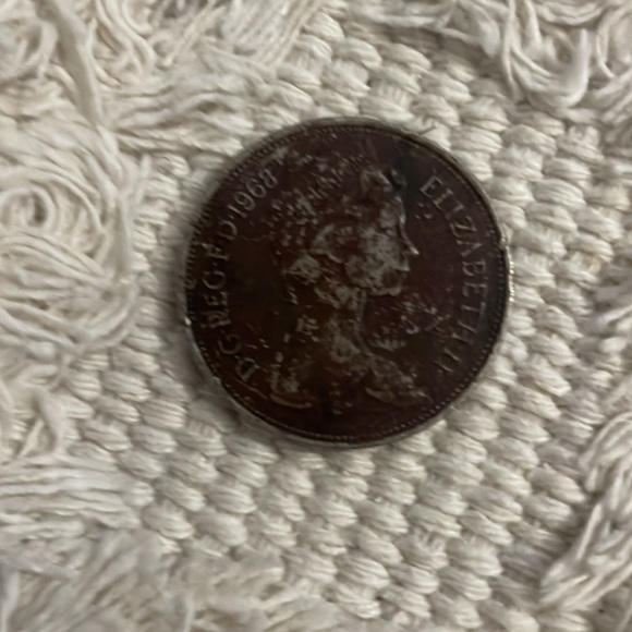 1968 Rare New Pence D-G RegFD Elizabeth 10 Uk Vintage Coin . - Picture 3 of 8